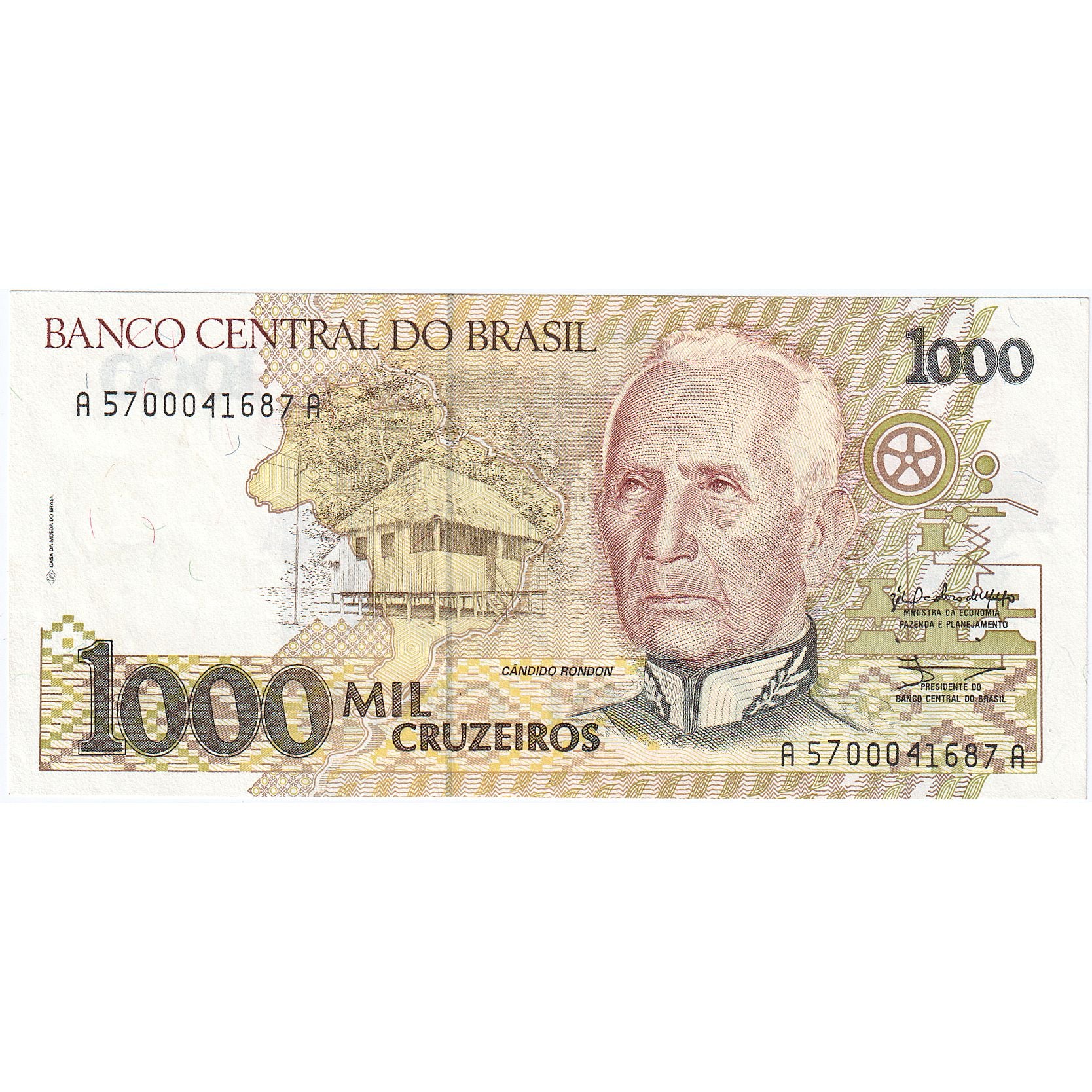 Brasil, 1000 Cruzeiros, KM:231b, UNC(65-70)