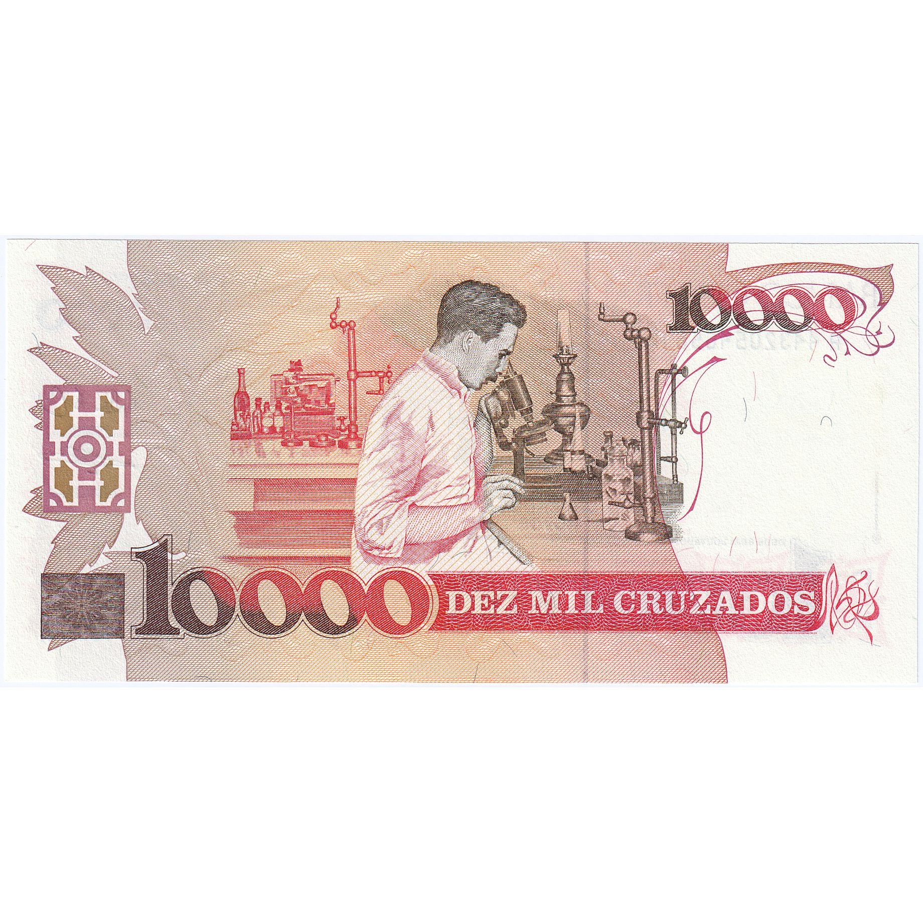 Billete, 10 Cruzados Novos on 10,000 Cruzados, 1989, Brasil, KM:218b, Undated