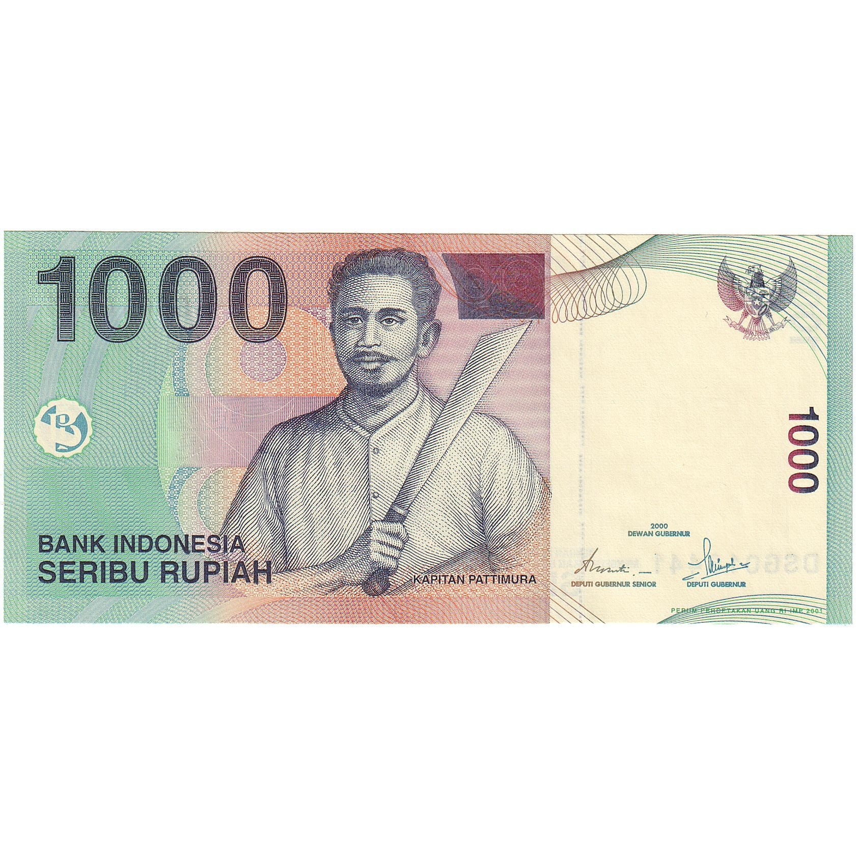Indonesië, 1000 Rupiah, 2000, KM:141b, NIEUW