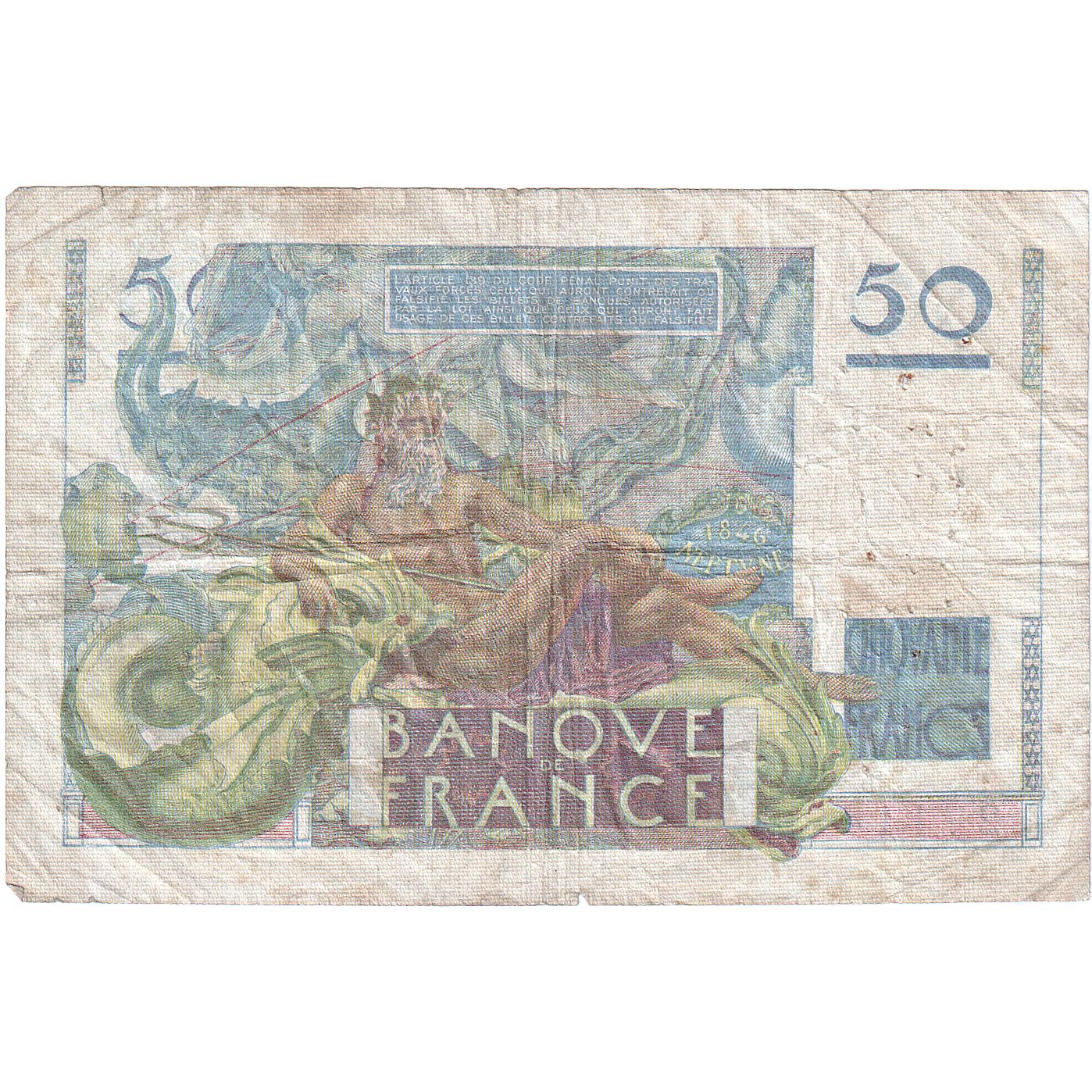 Francia, 50 Francs, Le Verrier, 1949-05-19, L.137, BC