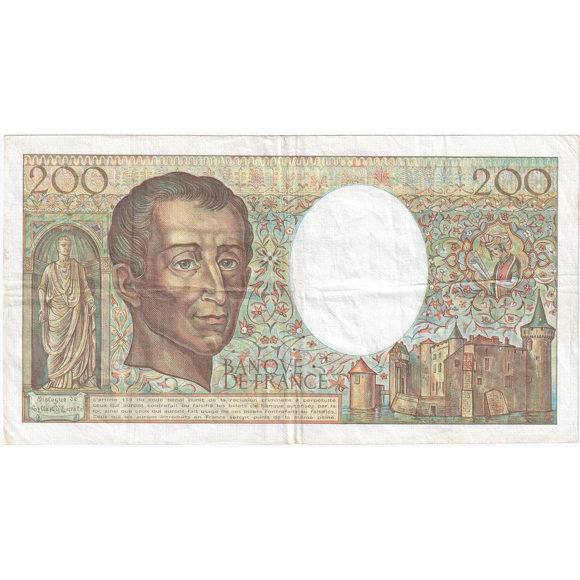 Frankrijk, 200 Francs, Montesquieu, 1987, L.047, TB+, Fayette:70.07, KM:155b