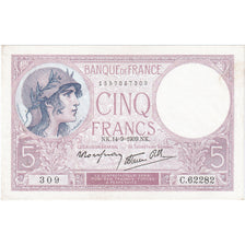 Frankrijk, 5 Francs, Violet, 1939, C.62282, SUP, Fayette:04.08, KM:83