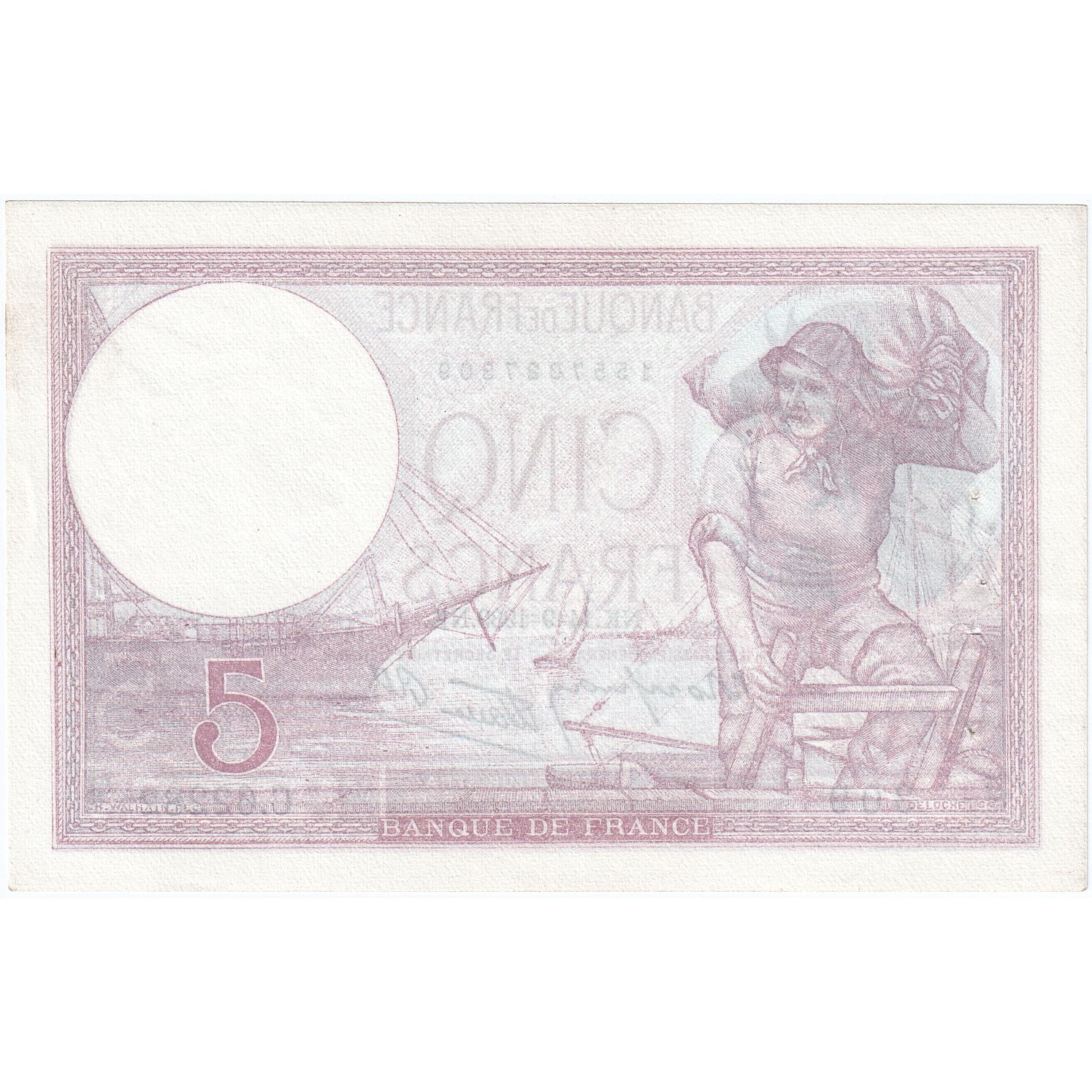 Frankrijk, 5 Francs, Violet, 1939, C.62282, SUP, Fayette:04.08, KM:83