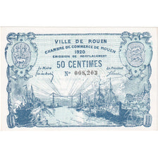 Francia, Rouen, 50 Centimes, 1918, Chambre de Commerce, BB, Pirot:110-37