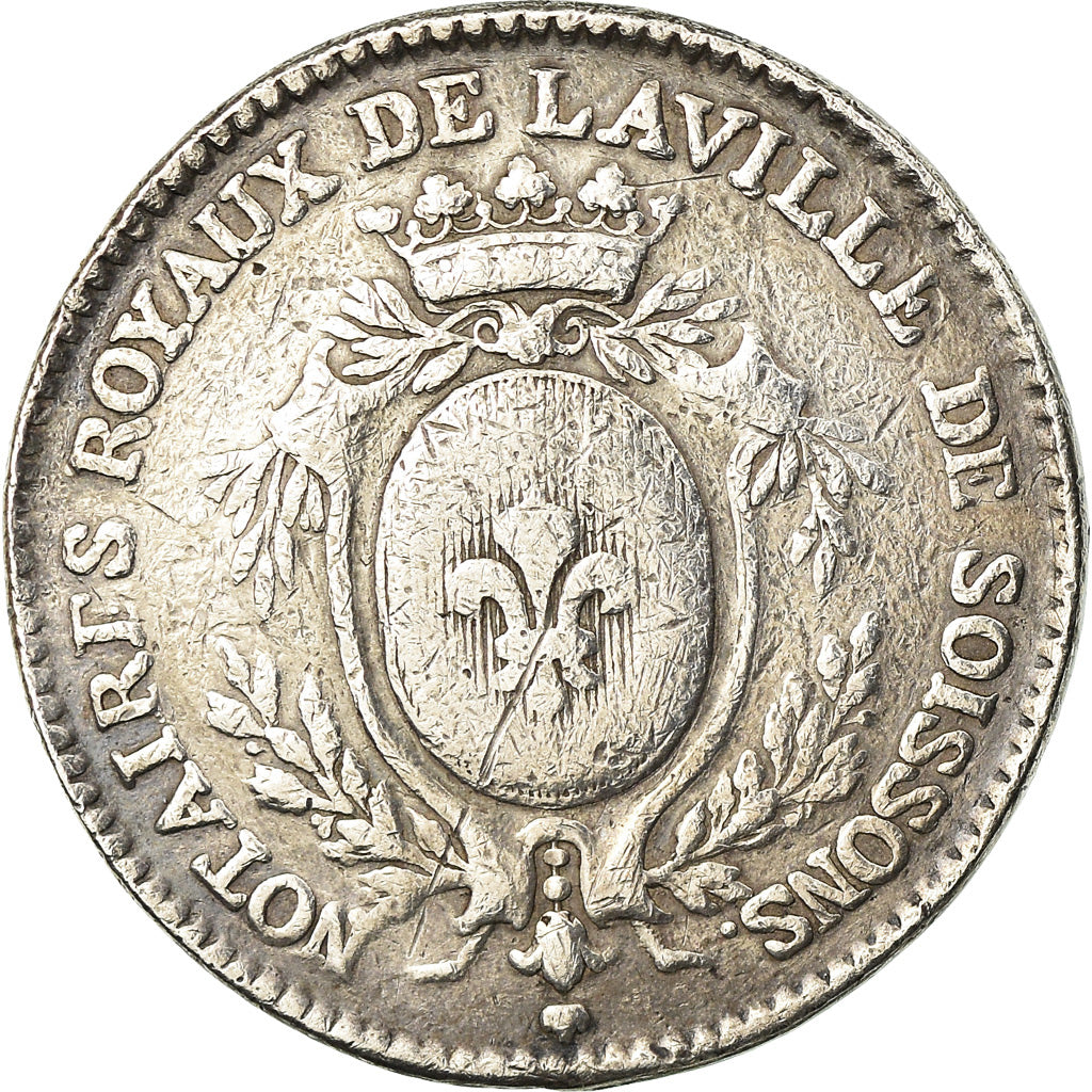 France, Token, Louis XVI, Notaires Royaux de la Ville de Soissons, VF(30-35)