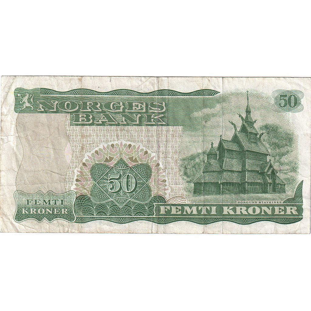 Norway, 50 Kroner, 1982, KM:37D, VF(20-25)