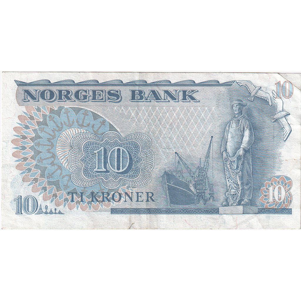 Norway, 10 Kroner, 1982, KM:36c, EF(40-45)
