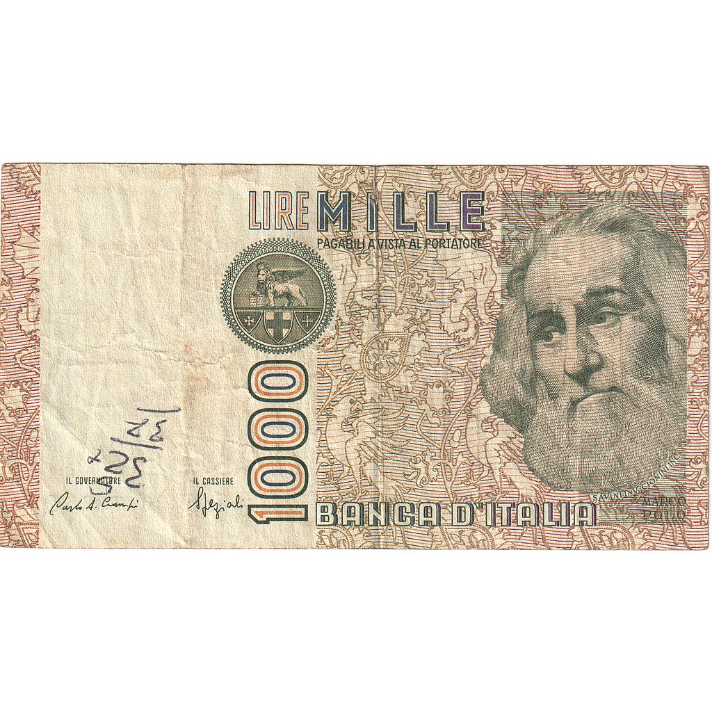 Włochy, 1000 Lire, 1982-1983, 1982-01-06, KM:109b, VF(20-25)