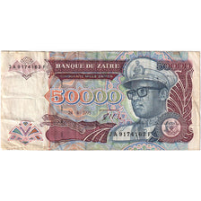 Zaïre, 50,000 Zaïres, 1991, 1991-04-24, KM:40a, TB