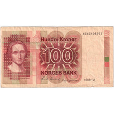 Norway, 100 Kroner, 1988, KM:43d, VF(30-35)