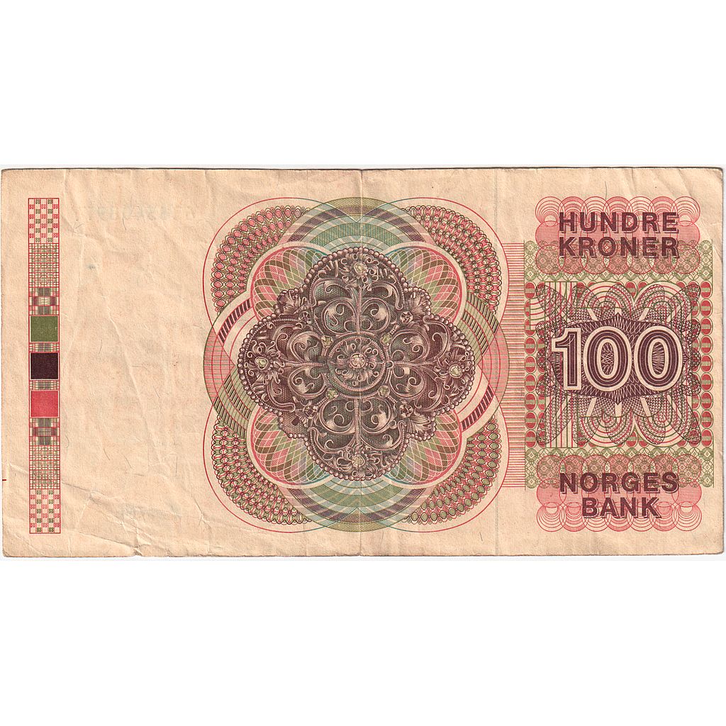 Norway, 100 Kroner, 1988, KM:43d, VF(30-35)