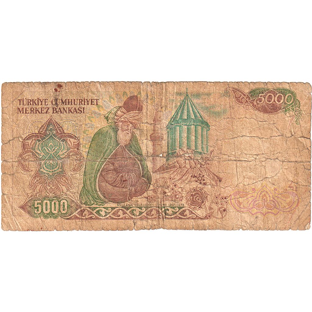 Turkije, 5000 Lira, 1970, 1970-01-14, KM:198, B
