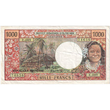 Tahiti, 1000 Francs, Undated (1971-85), KM:27d, EF(40-45)