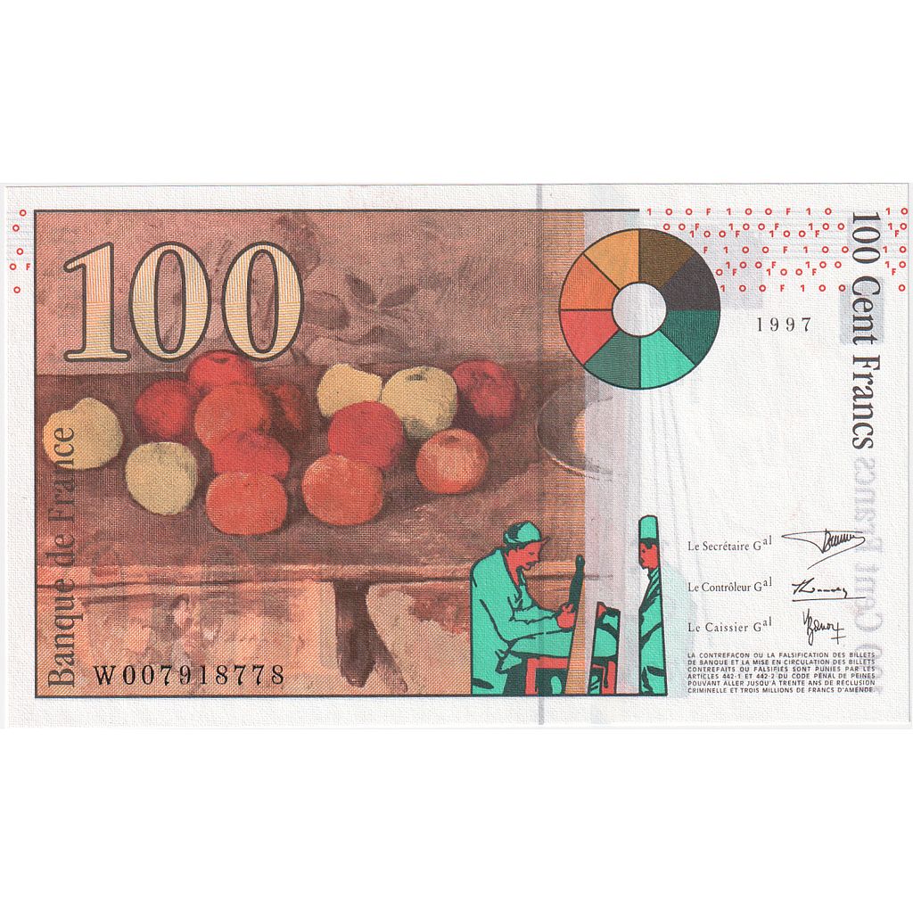 Francia, 100 Francs, Cézanne, 1997, W007918778, FDS, Fayette:74.01, KM:158a