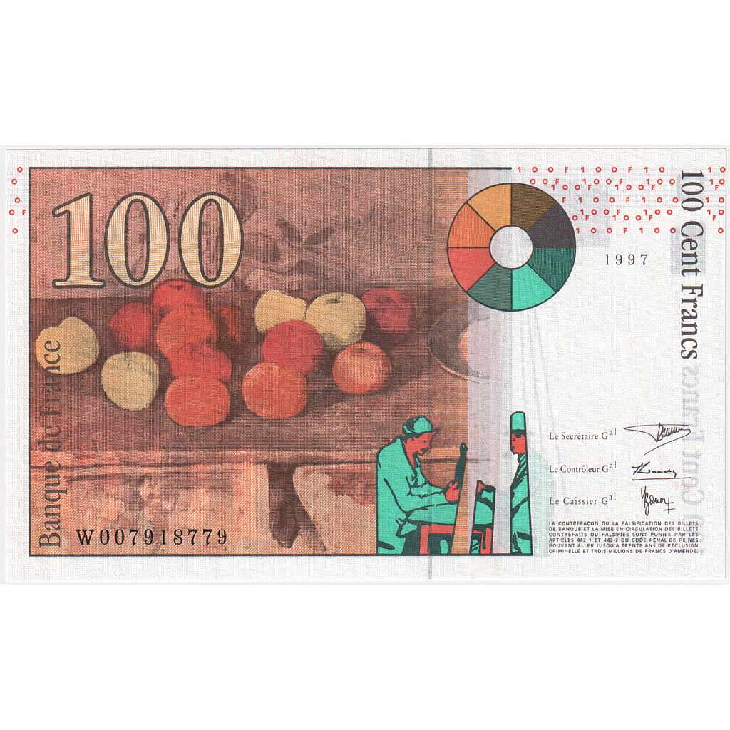 Francia, 100 Francs, Cézanne, 1997, W007918779, FDS, Fayette:74.01, KM:158a