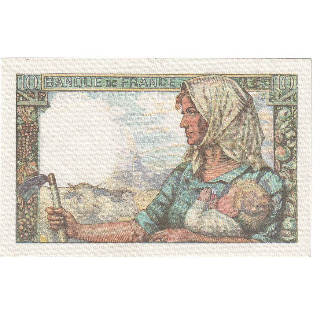 France, 10 Francs, Mineur, 1944, W.67, UNC(60-62), Fayette:8.10, KM:99e