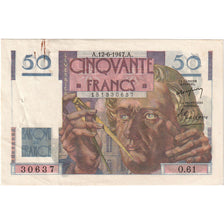 Francia, 50 Francs, Le Verrier, 1947, O.61, MB, Fayette:20.8, KM:127b