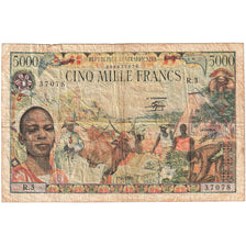 Central African Republic, 5000 Francs, 1980, 1980-01-01, KM:11, VF(20-25)