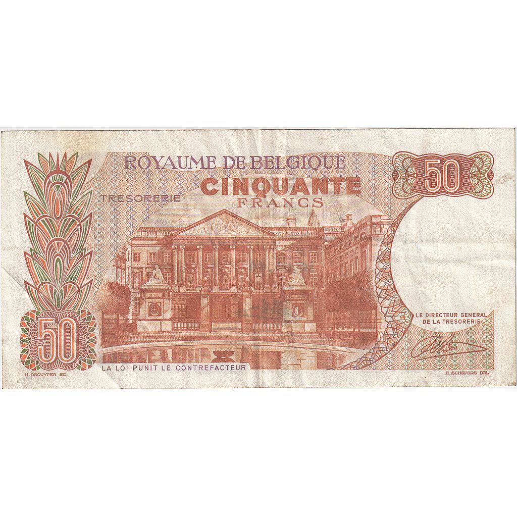Bélgica, 50 Francs, 1966-05-16, KM:139, VF(20-25)