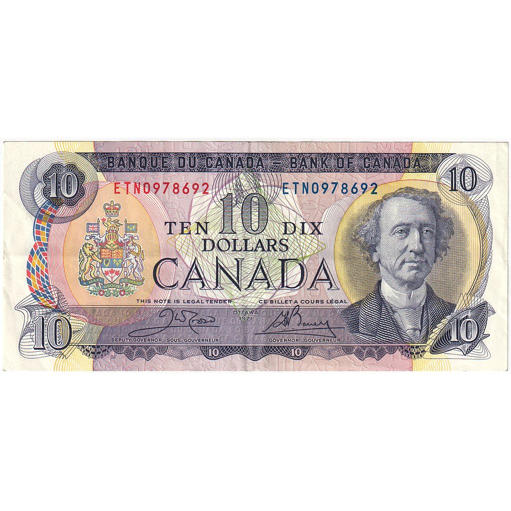 Canada, 10 Dollars, 1971, Undated (1971), KM:88d, BB