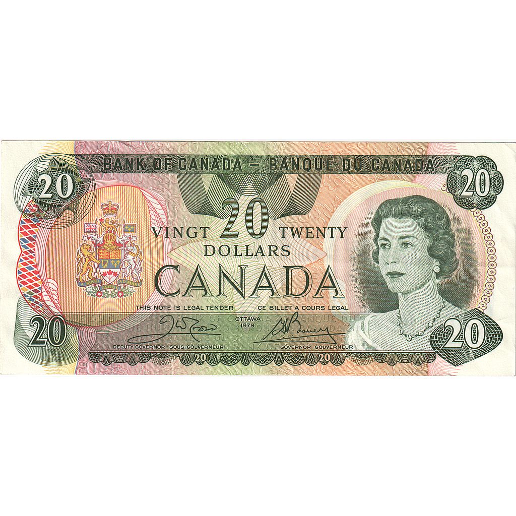 Canada, 20 Dollars, 1979, KM:93b, AU(50-53)