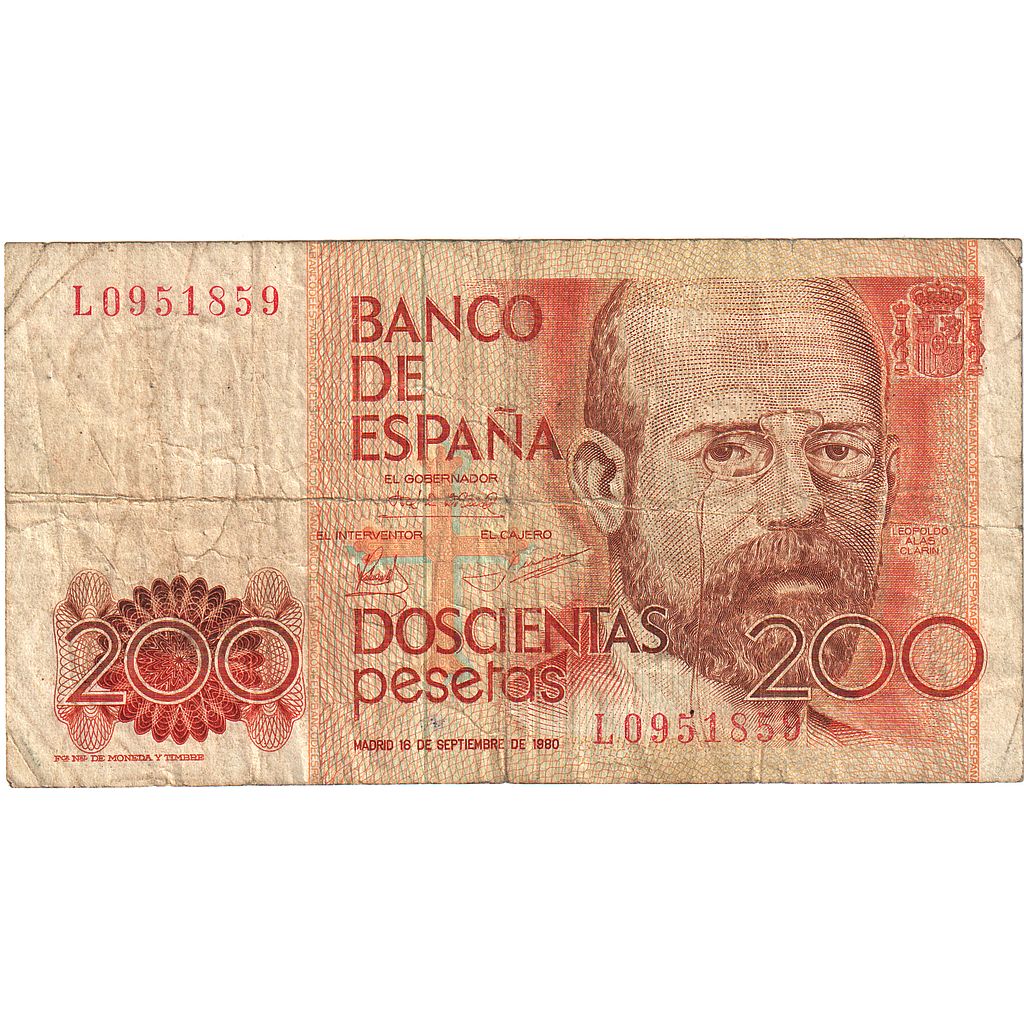 Spanje, 200 Pesetas, 1980-09-16, KM:156, TB