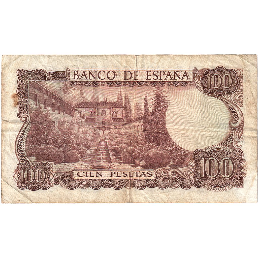 Spain, 100 Pesetas, 1974, 1970-11-17, KM:152a, VF(20-25)