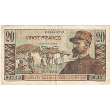 Réunion, 20 Francs, 1946, KM:43a, BB