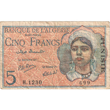 Tunisia, 5 Francs, 1944-10-02, VF(30-35)
