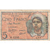 Tunisia, 5 Francs, 1944-10-02, MB+