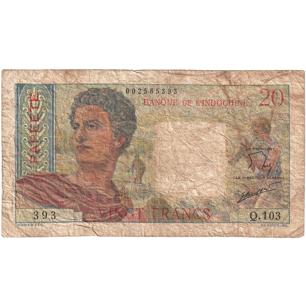 New Caledonia, 20 Francs, VF(30-35)