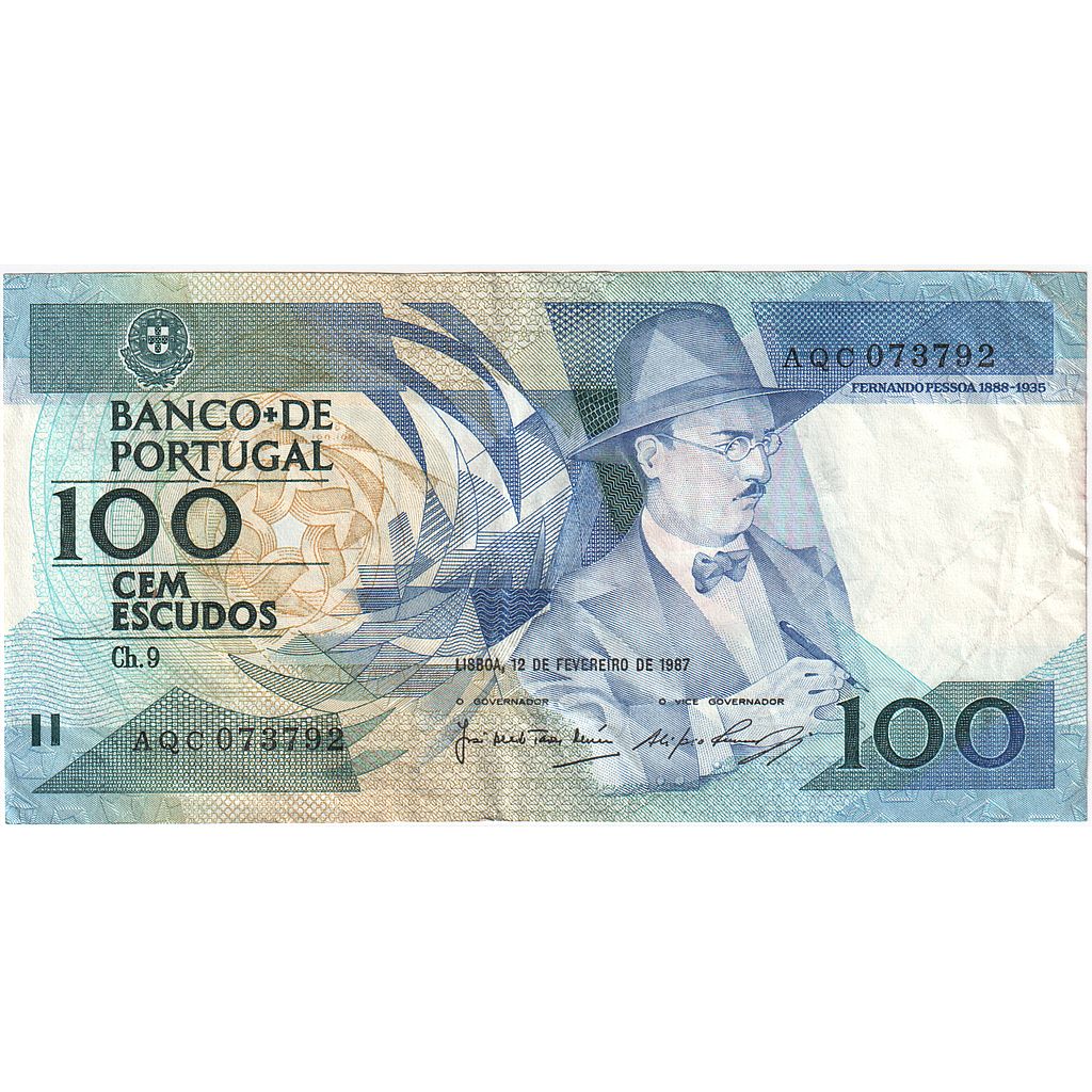 Portugal, 100 Escudos, 1987, 1987-02-12, KM:179b, AU(55-58)