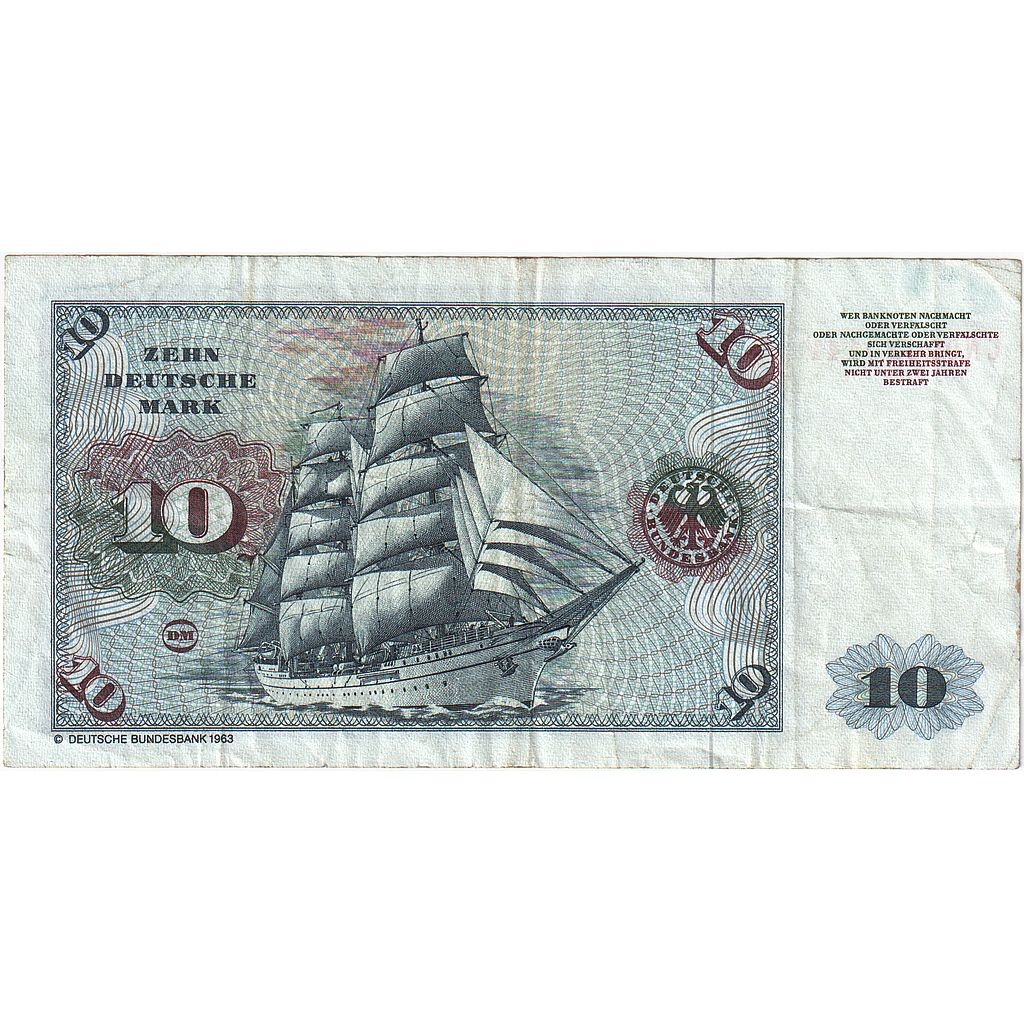 GERMANY - FEDERAL REPUBLIC, 10 Deutsche Mark, 1970-1980, 1980-01-02, KM:31d