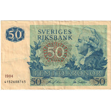 Sweden, 50 Kronor, 1984, 1984, KM:53d, VF(20-25)
