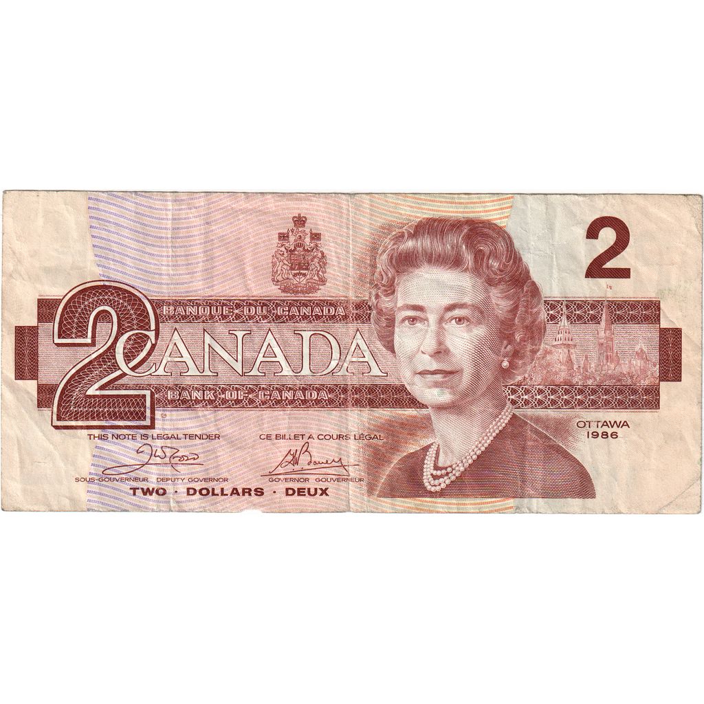 Canada, 2 Dollars, 1986, Undated (1986), KM:94a, MB