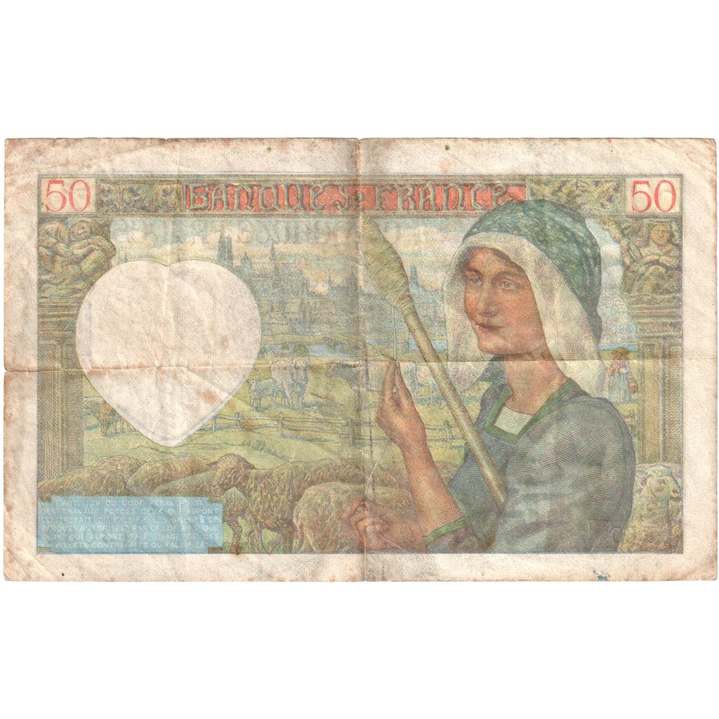Frankreich, 50 Francs, 1941, G.60 13032, S, Fayette:19.8, KM:93