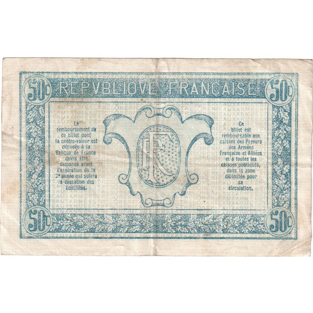 France, 50 Centimes, 1917, Q.938.618, VF(20-25), Fayette:VF01.06