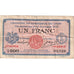 France, Lyon, 1 Franc, 1919, VF(20-25), Pirot:77-19