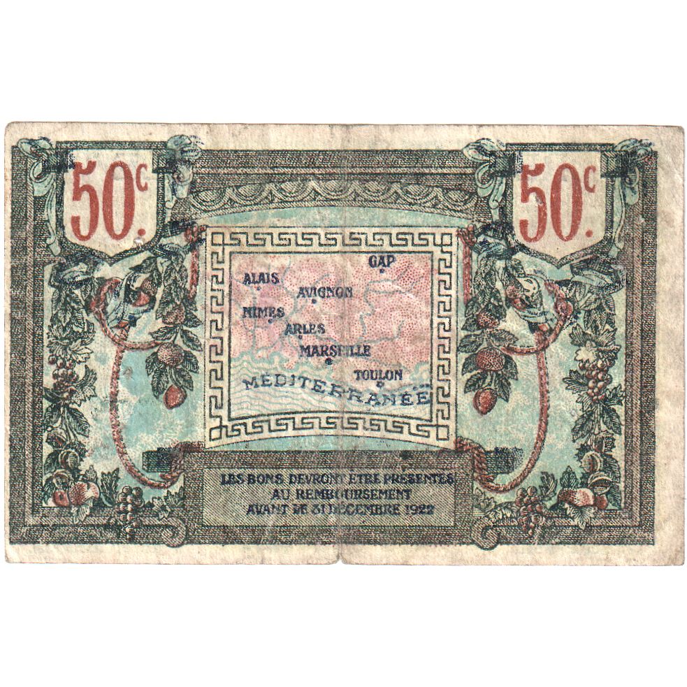Francja, Région Provençale, 50 Centimes, Chambre de commerce / Région