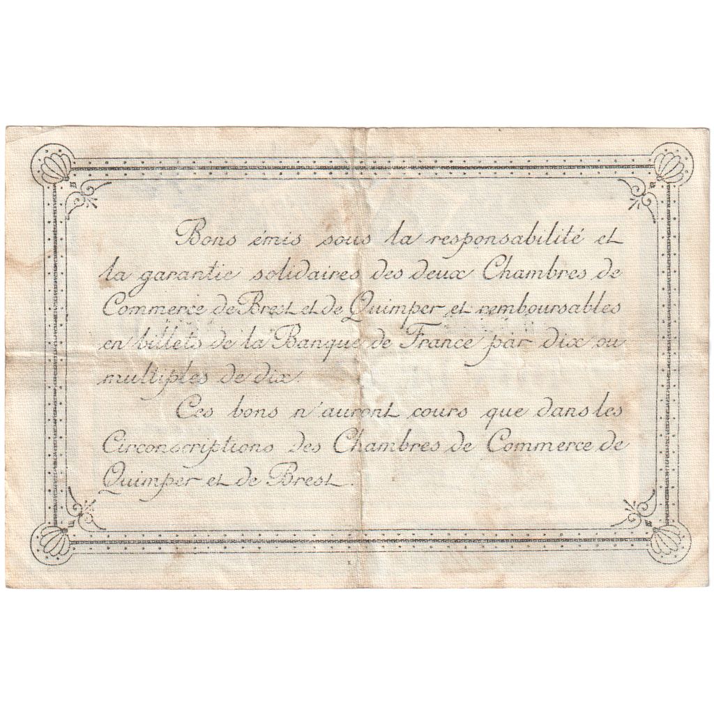 Frankreich, Quimper et Brest, 1 Franc, 1920, S, Pirot:104-17