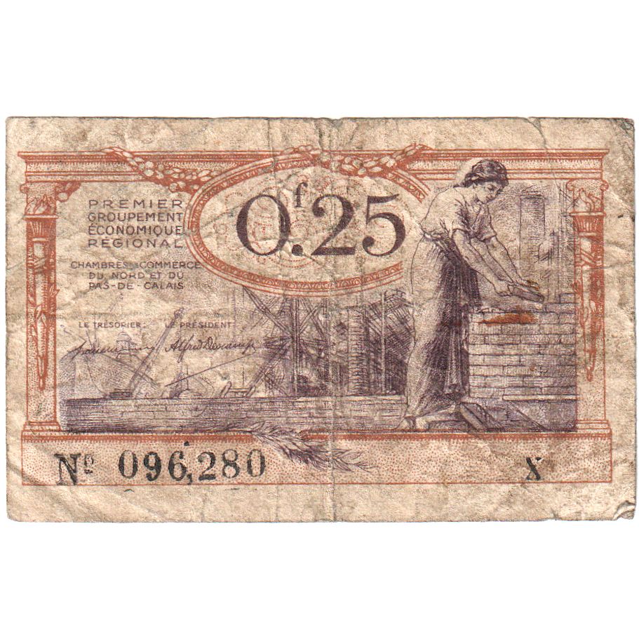 Francia, Arras, 25 Centimes, RC, Pirot:94-3