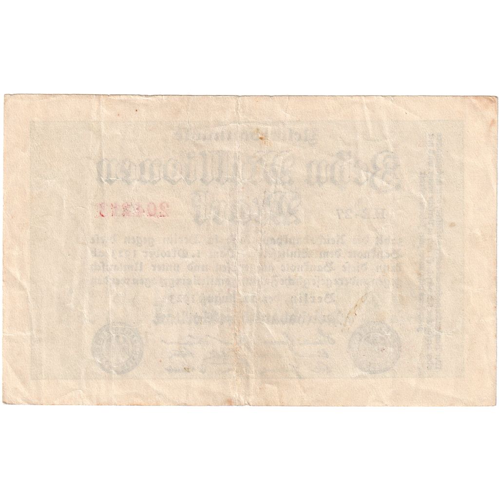 Germany, 10 Millionen Mark, 1923-08-22, KM:106a, AU(55-58)