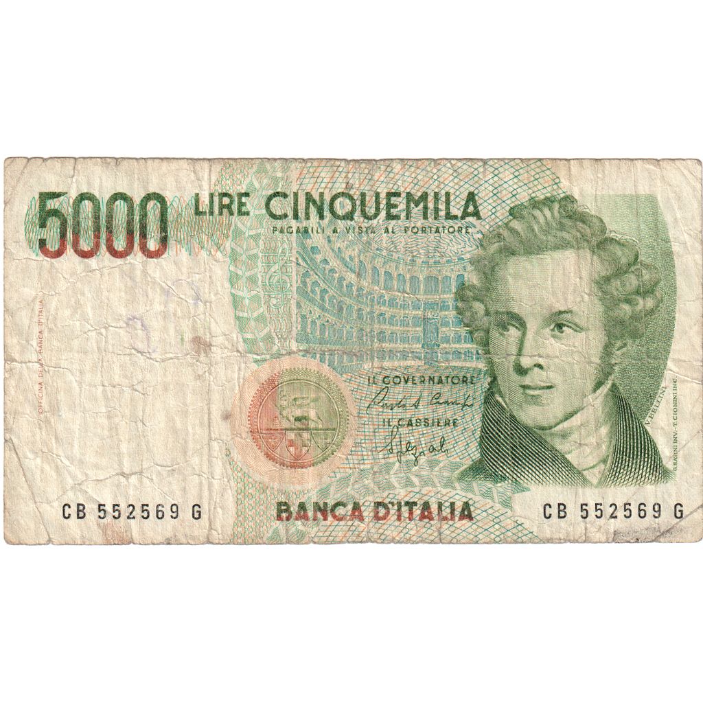Italy, 5000 Lire, 1985, 1985-01-04, KM:111c, F(12-15)
