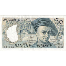 Francja, 50 Francs, Quentin de La Tour, 1985, D.43, EF(40-45), Fayette:67.11