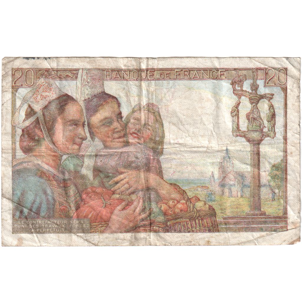 Frankreich, 20 Francs, 1945, Q.141, S, Fayette:13.10, KM:100b