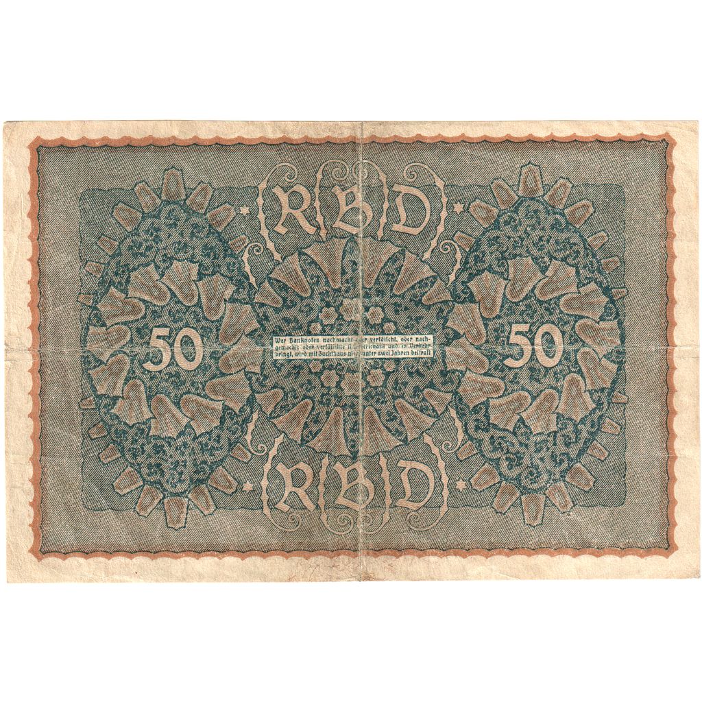 Germany, 50 Mark, 1919-06-24, KM:66, VF(30-35)