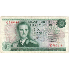 Luxembourg, 10 Francs, 1967-03-20, KM:53a, EF(40-45)