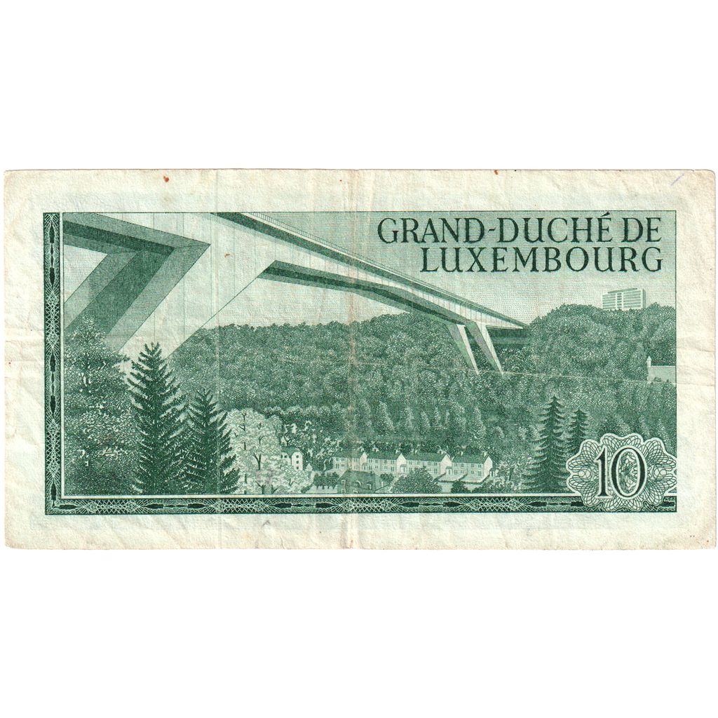 Luxembourg, 10 Francs, 1967-03-20, KM:53a, EF(40-45)