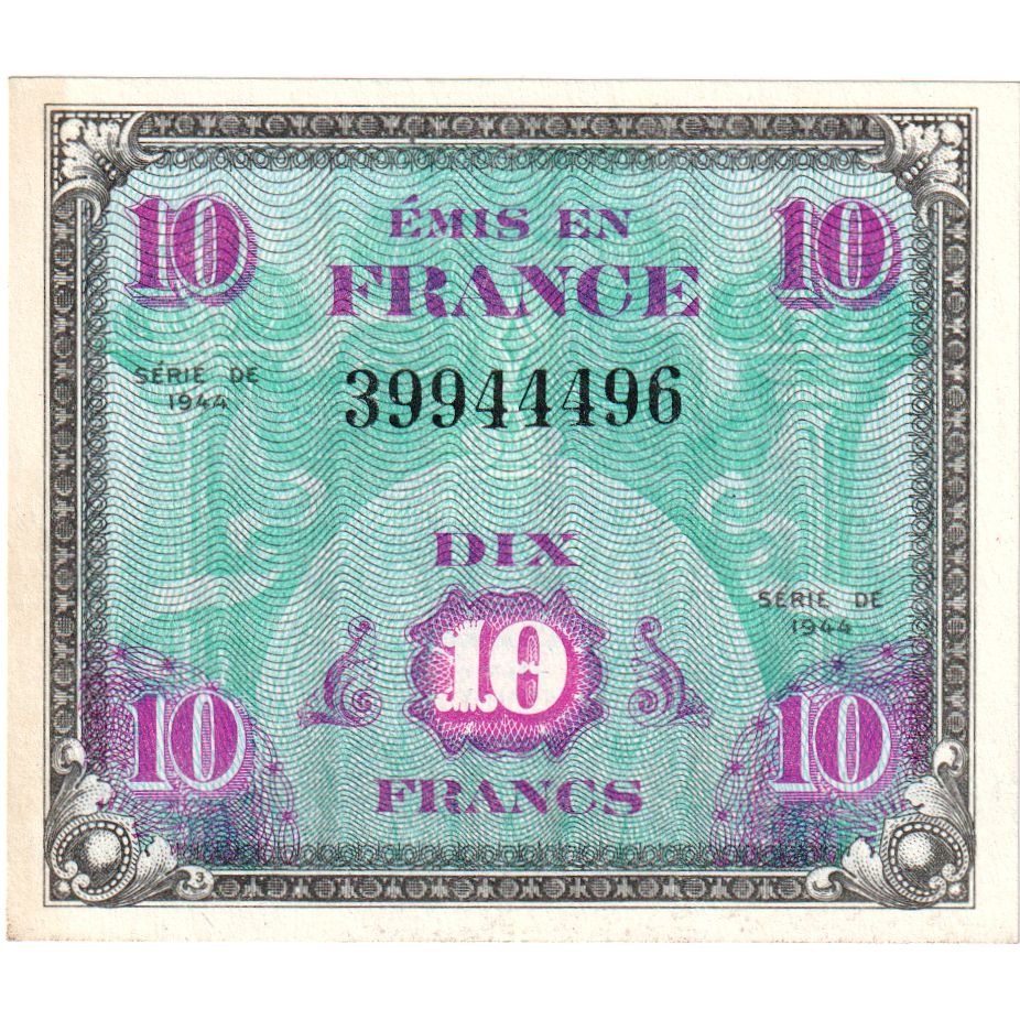 France, 10 Francs, 1944, 39944496, UNC(60-62)