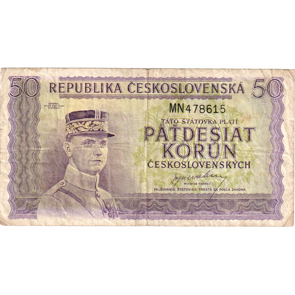 Czechoslovakia, 50 Korun, VF(20-25)